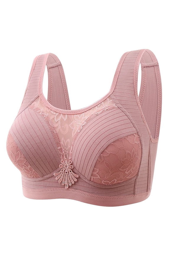 Full Coverage Bras for Women Wireless Supportive Push-Up Bras Lightly Cutout Bralettes Lace Daily Brassiere