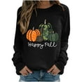 thumbnail image 1 of SOOMLON Halloween Clothes for Women Gothic Clothing Vintage Halloween Sweatshirts for Women Long Sleeve Round Neck Pumpkin Top Scary and Stylish Halloween Attire Gnomes T-Shirt Gray XXL, 1 of 9