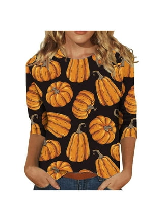 Qleicom Halloween Tshirt Dress for Women It's Fall Y'all Pumpkin