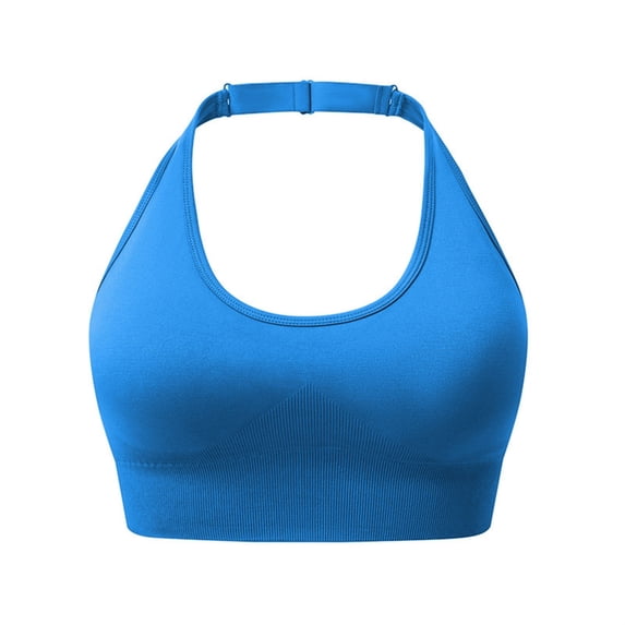 SOOMLON Halter Bras for Women Backless Adjustable Sports Bras Stretchy Soft Yoga Workout Bra Everyday Bralettes