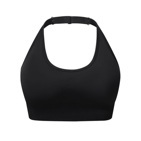 SOOMLON Halter Bras for Women Backless Adjustable Sports Bras Stretchy Soft Yoga Workout Bra Everyday Bralettes