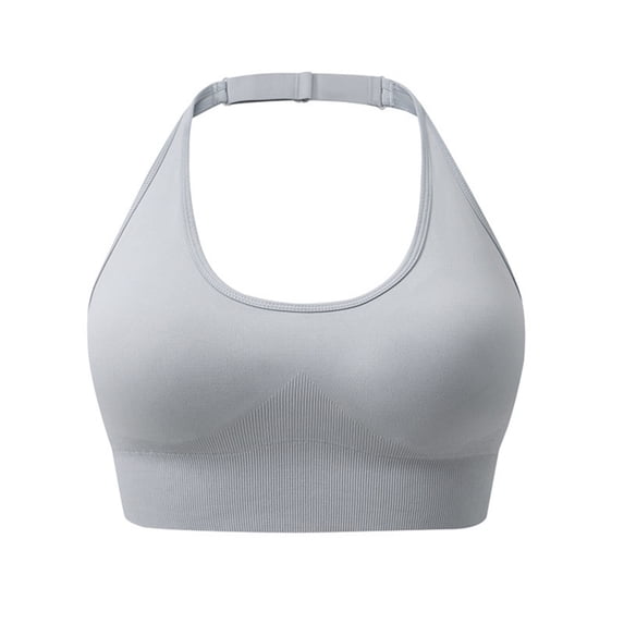 SOOMLON Halter Bras for Women Backless Adjustable Sports Bras Stretchy Soft Yoga Workout Bra Everyday Bralettes