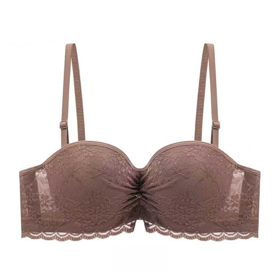 SOOMLON Lace Bralettes for Women with Support Push-Up Demi Balconette Bras Twist Front Underwire Brassiere Daily Bra