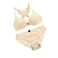 thumbnail image 1 of SOOMLON Lounge Bras for Women Fashion Lace Beauty Back Strap Wrap Plus Size Bra Set Everyday Underwear Running Bra Beige M, 1 of 3