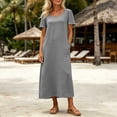 thumbnail image 1 of SOOMLON Maxi Dresses for Women with Sleeves Plus Size Casual Tshirt Dress Short Sleeve Dresses Lounge Wear with Pockets, 1 of 8