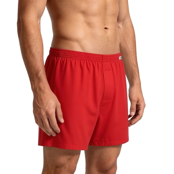 SOOMLON Men Pajama Shorts Big and Tall Elastic Waist Boxer Shorts Comfy Knitted Sleepwear Solid Casual Summer Bottoms