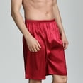 thumbnail image 1 of SOOMLON Men Pajama Shorts Big and Tall Lightweight Elastic Waist Boxer Shorts Cooling Silk Nightwear Travel Clothes, 1 of 8