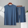thumbnail image 1 of SOOMLON Men Short Sets 2 Piece Big and Tall Soft Crew Neck Tank Tops Drawstring Shorts Summer Athleisure Outfits, 1 of 5