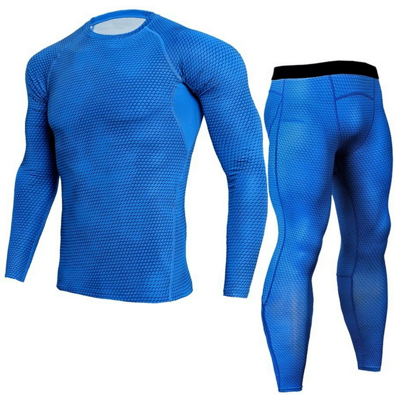 SOOMLON Men's Gym Running Fitness Kit Pants Shirt Top Set 2 PCS Workout  Outfit Set Lounge Pants Sports Suit Slim Fit Fitness Running Two Piece Set