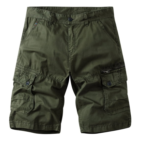 SOOMLON Men's Baggy Shorts Y2k Pants Gothic Clothes Harajuku Cargo Bermuda Shorts Pocket Y2k Shorts Beach Work Trouser Cargo Shorts Green XXL