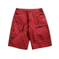 thumbnail image 1 of SOOMLON Men's Cartoon Print High Waisted Casual Summer Shorts Zipper Y2k Shorts Workwear Shorts Slim Fit Straight Leg Pants Outdoor Sports Shorts Red M, 1 of 4