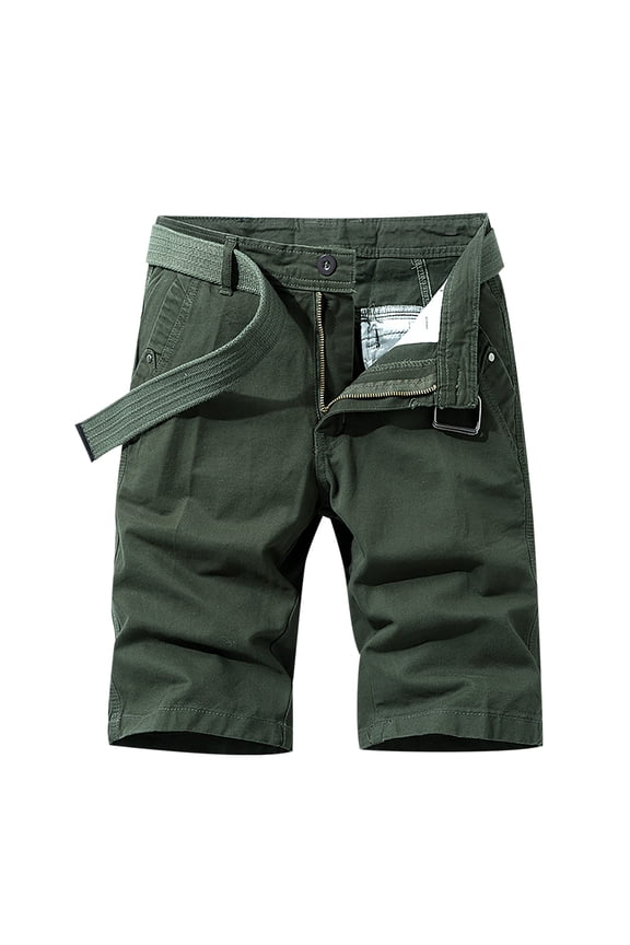Men's Classic Cargo Shorts Pocket Beach Shorts Zipper Zipper Buttons Shorts Army Green 32