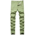 thumbnail image 1 of SOOMLON Men's Lightweight Loose Fit Sweatpants Stripe Lounge Pants Striped Plaid Trousers Slim Suit Pants Green M, 1 of 8