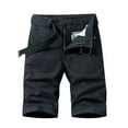 thumbnail image 1 of SOOMLON Men's Loose Fit Cargo Shorts Pocket Beach Shorts Zipper Zipper Buttons Shorts Black 34, 1 of 4