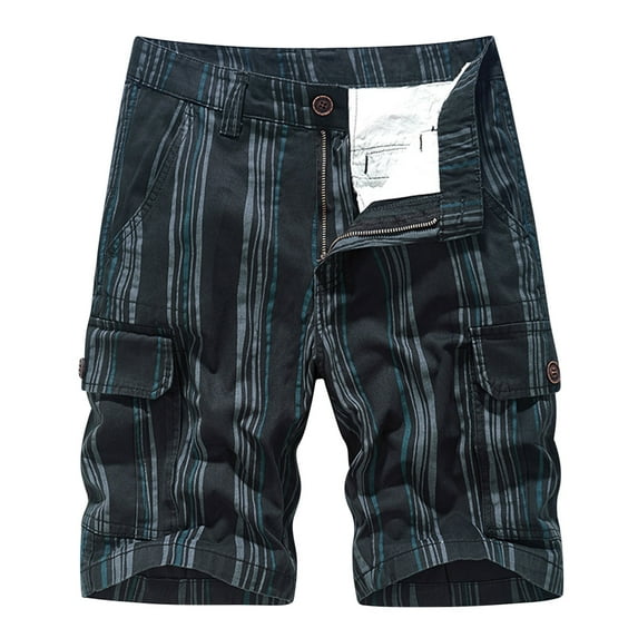 SOOMLON Men's Shorts Casual Casual Classic Fit Summer Beach Shorts Casual Shorts Plus Size Cargo Shorts Pockets Summer Beach Shorts Black XL