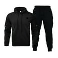 thumbnail image 1 of SOOMLON Men's Sweat Suit Athletic Sports Casual 2 Piece Sets for Running Jogging Boho Pants Sports Suit Sweater Fitness Trousers Hoodie Black M, 1 of 4
