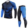 thumbnail image 1 of SOOMLON Men's Tracksuit 2 Piece Athletic Jogging Running Sweatsuit Casual Pants Sports Fitness Clothes Cycling Clothes Basketball Clothes Two Piece Quick Drying Long Sleeve Trousers Blue XXL, 1 of 3