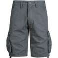 thumbnail image 1 of SOOMLON Men's Tropical Letter Graphic Print Shorts Straight Leg Shorts Pocket Summer Shorts Work Shorts Mid Waist Sports Shorts Dark Gray M, 1 of 5