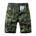 thumbnail image 1 of SOOMLON Mens Cargo Shorts 2023 Summer Men Straight Leg Travel Shorts Drawstring Bohemian Shorts Pocket Zipper Summer Camouflage Button Sport Shorts Army Green XXL, 1 of 4