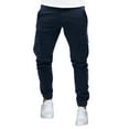 thumbnail image 1 of SOOMLON Mens Casual Pants Lightweight Summer Beach Yoga Pants Pocket Casual Pants Cargo Lace up Leggings Navy XXXL, 1 of 8