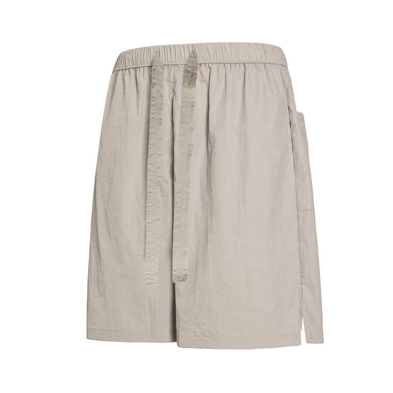 SOOMLON Mens Gym Shorts Big and Tall Cargo Shorts with Back Pockets Elastic Waist Gym Shorts Outdoor Bermuda Shorts