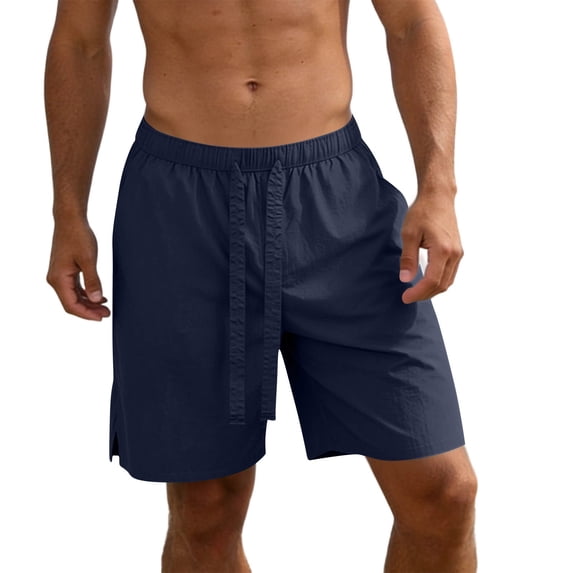 SOOMLON Mens Gym Shorts Big and Tall Cargo Shorts with Back Pockets Elastic Waist Gym Shorts Outdoor Bermuda Shorts
