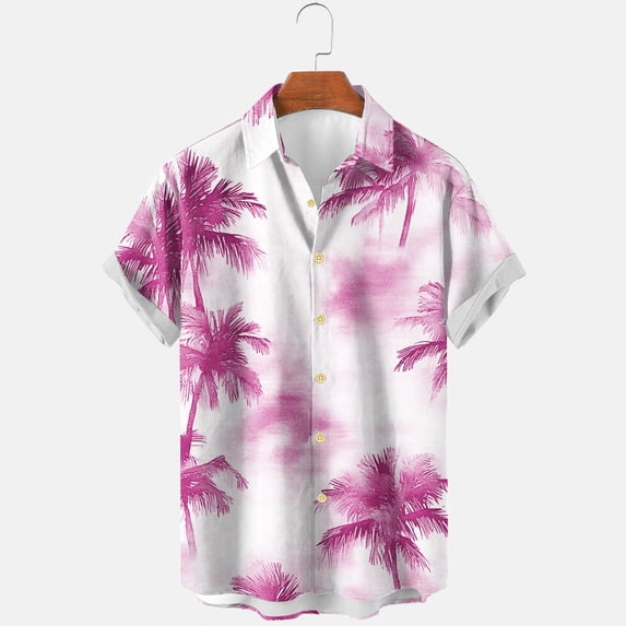 SOOMLON Mens Hawaiian Shirts Short Sleeve Casual Button Down Tropical Beach Shirt Vacation Shirt XL