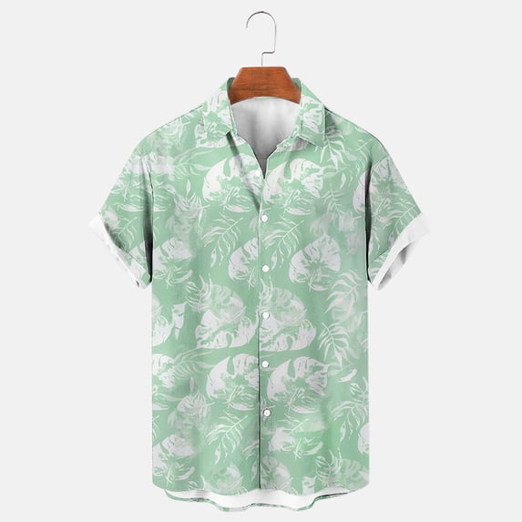 SOOMLON Mens Hawaiian Shirts Short Sleeve Casual Button Down Tropical Beach Shirt Vacation Shirt XL