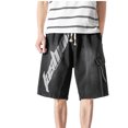 thumbnail image 1 of SOOMLON Mens Outdoor Casual Cargo Shorts Mens Dress Straight Leg Fishing Shorts Trendy Gym Clothes for Men Going out Pants Classic Twill Fit Work Wear Cargo Pants Black XXXXXXXL, 1 of 9
