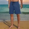thumbnail image 1 of SOOMLON Mens Pajamas Shorts with Drawstring Big and Tall Boxer Shorts Lightweight Solid Sleepwear Summer Vacation Wear, 1 of 6