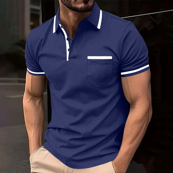 SOOMLON Mens Short Sleeve Dress Shirts Big and Tall Lapel Shirts Breathable Mesh Shirt Summer Work Clothes with Pocket
