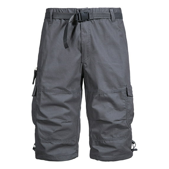 SOOMLON Mens Shorts Sports Workwear Casual Loose Shorts Jogging Pocket Casual Shorts Camouflage Work Shorts Mid Waist Sports Shorts Dark Gray XL