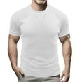 thumbnail image 1 of SOOMLON Mens T Shirts Casual Dressy Crewneck Waffle T Shirts Summer Gym Short Sleeve Shirts 2025 Trendy White Work Tees Solid Classic Soft Athletic Tops Blouses Value 2XL, 1 of 7