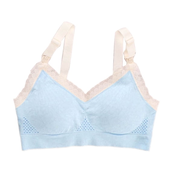 SOOMLON Nursing Bras for Breastfeeding Wireless Balconette Bra Adjustable Strap Seamless Brassiere Breathable Daily Bra