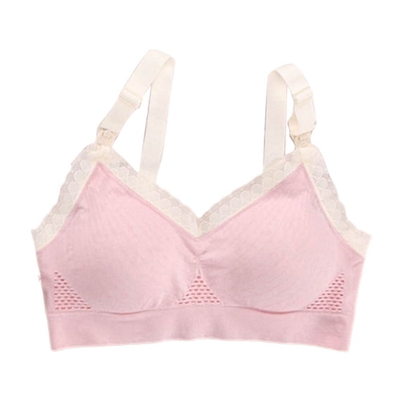 SOOMLON Nursing Bras for Breastfeeding Wireless Balconette Bra Adjustable Strap Seamless Brassiere Breathable Daily Bra
