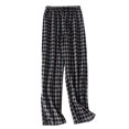 thumbnail image 1 of SOOMLON Pajama Pants Women Comfy Plaid Graphic Pajama Bottoms Adult Loose Warm Winter Lounge Sleepwear Night Pants Drawstring Stretchy Soft Straight Leg Pants Loungewear Black M, 1 of 2