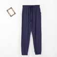 thumbnail image 1 of SOOMLON Pajama Pants for Women Cozy Cotton Solid Pajama Bottoms Adult Loose Warm Winter Lounge Sleepwear Pjs Pants Drawstring Cozy Joggers Nightwear with Pockets Navy L, 1 of 6