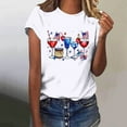 thumbnail image 1 of SOOMLON Patriotic Womens Shirts Wine Glass American Flag Shirts Crew Neck Independence Day Tops Short Sleeve Baggy T-Shirt Slimming Tee Blouse Resort Wear, 1 of 4