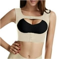 thumbnail image 1 of SOOMLON Plus Size Bralettes for Women Comfortable Gathering Shaping Breast Care Correction Belt Anti-sagging Corset Waistcoat Double Buttons Vest Push Up Bralette Female Lingerie Beige XL, 1 of 4