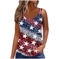 thumbnail image 1 of SOOMLON Plus Size Patriotic Tshirts Shirts for Women Tank Tops Eyelet Spaghetti Strap Distressed American Flag Shirts Crew Neck Independence Day Tops Sleeveless T-Shirt Beach Tee Blouse Clothing, 1 of 7
