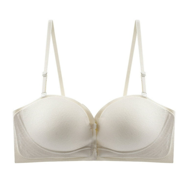 Strapless 1 Piece Bra Summer Bandeau Bra Plus Size Strapless Bra Comfort Wireless  Bra Padded Top Pack of Bras for Women Beige : : Clothing, Shoes &  Accessories