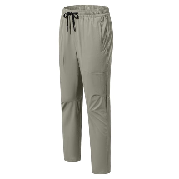 SOOMLON Quick Dry Pants Men Big and Tall Drawstring Workout Pants Cropped Pants with Zipper Pockets Outdoor Clothes
