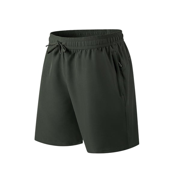 SOOMLON Shorts for Men Classic Fit Business Shorts Comfy Shorts Loose Straight Beach Pants Sports Pants Army Green M