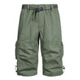 thumbnail image 1 of SOOMLON Shorts for Men Classic Fit Lightweight Work Shorts Pocket Casual Shorts Camouflage Work Shorts Mid Waist Sports Shorts Army Green XXXL, 1 of 5