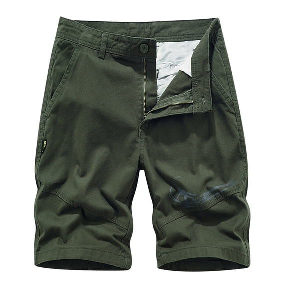 SOOMLON Summer Shorts for Men Festival Beach Casual Trouser Shorts Mens Quick Dry Swim Trunks Beach Shorts Plus Size Cargo Shorts Pockets Summer Beach Shorts Army Green M