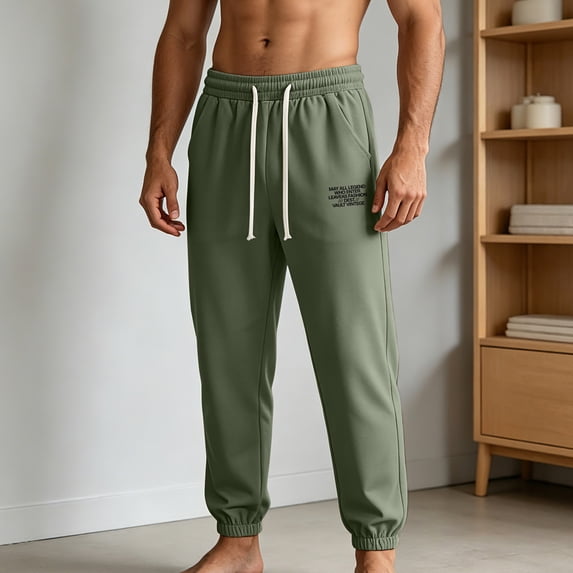 SOOMLON Sweatpants for Men with Pockets Big and Tall Jogger Drawstring Quick Dry Cropped Pants Casual Outdoor Pants