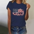 thumbnail image 1 of SOOMLON Usa Flag Women's T Shirts Red White and Blue Shirts Crew Neck Fourth of July Tops Short Sleeve Boho T-Shirt Golf Tee Blouse Clothing, 1 of 4