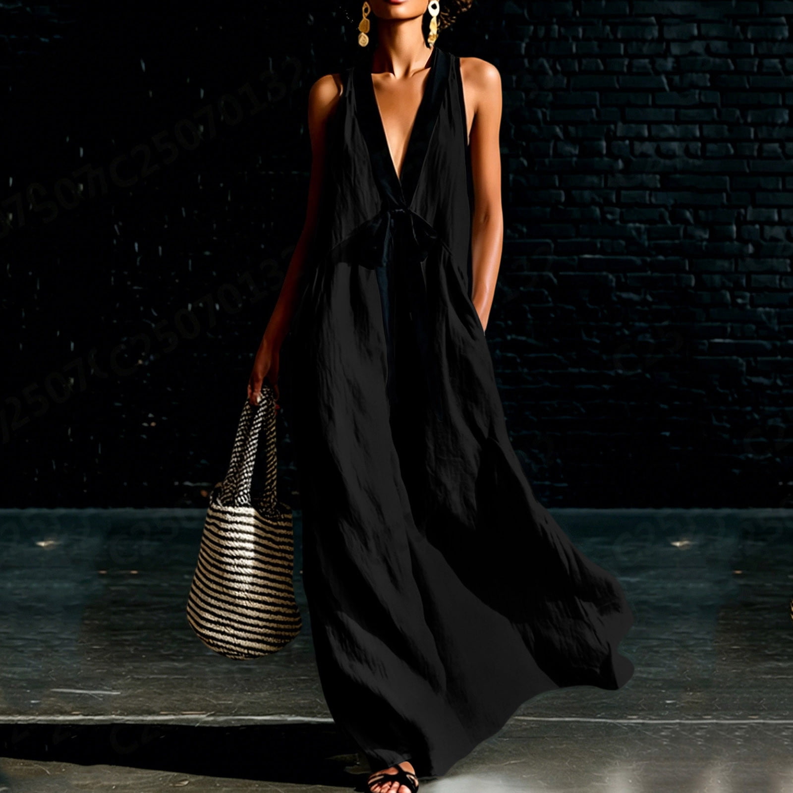 boho black tie dress SOOMLON Vacation Dresses for Women Plus Size Sleeveless Maxi Dresses Loose Bow Beach Wear with Pockets colors and patterns may Wash:BRUSHED OMBRE Evening dress SEASON_CORE Burgundy Silk Cowl Neck