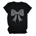 thumbnail image 1 of SOOMLON Valentine's Day Outfits Women Girl Friend Valentines Gift Casual Short Sleeve Crew Neck Shirts Cute Heart Print Tee Shirts Trendy Festival Clothes 2025 Black S, 1 of 2
