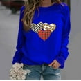 thumbnail image 1 of SOOMLON Valentine's Day Sweatshirts for Women Lover Valentines Gift Comfy Long Sleeve Scoop Neck Hoodies Tops Funny Heart Graphic Pullovers Shirts Fashion Holiday Clothes 2025 Blue M, 1 of 4